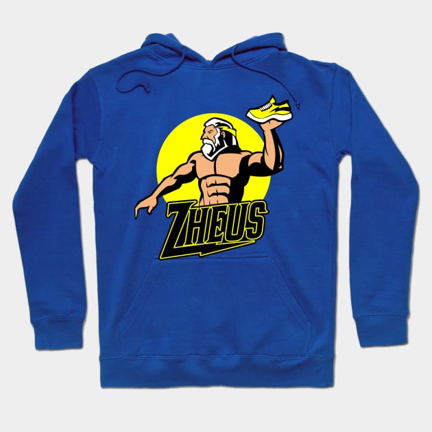 Funny Zeus Greek Mythology Gods Sneakers Pun Sports Logo Hoodie by BoggsNicolas